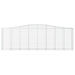 vidaXL Paniers à gabions arqués 10 Pièces 400x50x120/140 cm Fer galvanisé