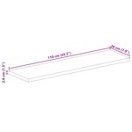 vidaXL Dessus de table 110x20x3 8cm rectangulaire bois massif récupéré