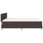 vidaXL Lit à ressorts avec matelas Marron foncé 180x200 cm Tissu