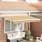 vidaXL Auvent Rétractable Rayure Multicolore 350x200 cm tissu