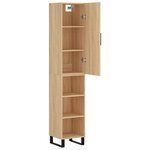 vidaXL Buffet haut Chêne sonoma 34 5x34x180 cm Bois d'ingénierie