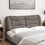 vidaXL Coussin de tête de lit Hvar taupe 160 cm tissu