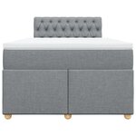 vidaXL Sommier à lattes de lit avec matelas Gris clair 120x200cm Tissu