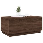 vidaXL Table basse avec lumières LED chêne marron 90x50x40 cm