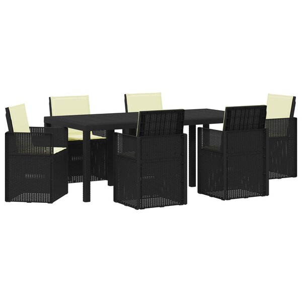 vidaXL Ensemble de salle à manger pour jardin 7 pc Anthracite et crème