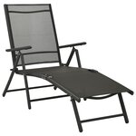 vidaXL Ensemble à manger de jardin 10 Pièces noir et anthracite