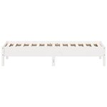 vidaXL Cadre de lit sans matelas blanc 75x190 cm bois de pin massif