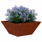 vidaXL Cache-pot de jardin 5 Pièces Rouillé 35 x 35 x 15 cm
