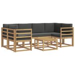 vidaXL Ensemble de canapés d'extérieur 7 Pièces Blanc et anthracite