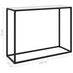 vidaXL Table console Blanc 100x35x75 cm Verre trempé