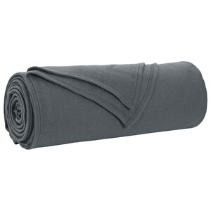 vidaXL Jeté Gris foncé 280 x 210 cm Toison