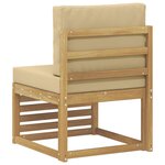 vidaXL Sofa de milieu extérieur Bois d'Acacia Massif Blanc