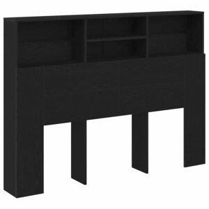 vidaXL Cabinet de Tête de Lit Chêne noir 140 x 19 x 103.5 cm