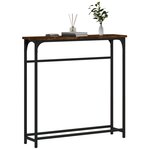vidaXL Table console chêne fumé 75x19 5x75 cm bois d'ingénierie