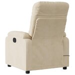 vidaXL Fauteuil inclinable de massage électrique crème
