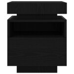 vidaXL Cabinet de chevet 2 Pièces Chêne noir 40 x 39 x 48 5 cm