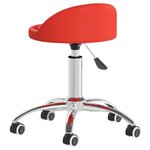 vidaXL Chaises pivotantes à manger lot de 2 rouge similicuir