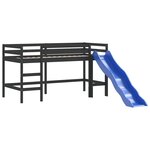 vidaXL Lit mezzanine enfants toboggan 80x200 cm bois pin massif