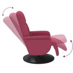 vidaXL Fauteuil de massage inclinable avec repose-pied rouge bordeaux