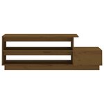 vidaXL Table basse Marron miel 120x50x40 5 cm Bois massif de pin