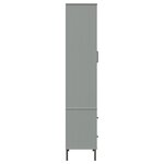 vidaXL Bibliothèque avec pieds en métal Gris 85x35x172 5 cm Bois OSLO
