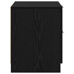 vidaXL Cabinet de chevet avec tiroir 2 Pièces Chêne noir 45 x 39 x 50 cm