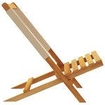 vidaXL Chaises de jardin pliantes lot de 4 beige bois d'acacia massif