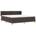 vidaXL Lit à Ressorts avec Matelas Crème 90x200 cm Tissu Marron foncé