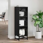 vidaXL Haut Armoire Chêne noir 35 x 37 x 117 cm Bois d'ingénierie