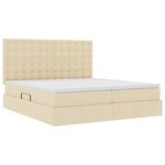 vidaXL Lit de Rangement Crème 200 x 200 cm Cuir synthétique