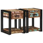 vidaXL Cabinet de chevet avec tiroir 2 Pièces 40 x 40 x 50 cm