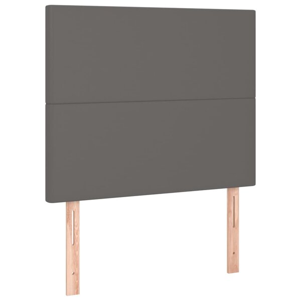 vidaXL Têtes de lit 2 Pièces Gris 80x5x78/88 cm Similicuir