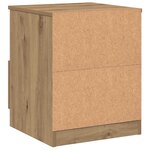 vidaXL Table de chevet chêne artisanal 40x40x50 cm bois d’ingénierie