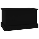vidaXL Boîte de rangement noir 50x30x28 cm bois d'ingénierie
