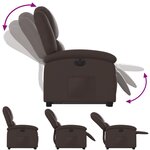 vidaXL Fauteuil inclinable électrique marron similicuir