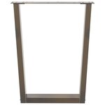 vidaXL Pieds de table à manger en forme de V  2 pièces  acier naturel  70 x (72-73 3) cm