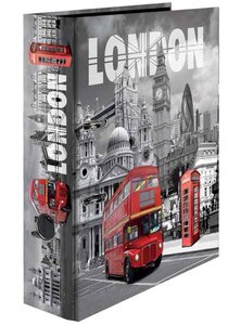 Classeur à Levier Carton A4 Dos de 70 mm Motif London HERMA