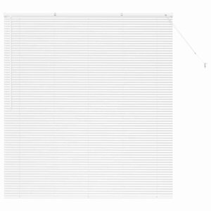 vidaXL Store de Fenêtre avec des rideaux Blanc Aluminium