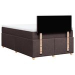 vidaXL Sommier à lattes de lit et matelas marron foncé 120x190cm tissu
