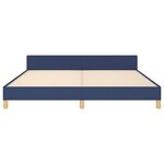 vidaXL Cadre de lit sans matelas bleu 160x200 cm tissu