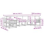 vidaXL Ensemble de canapés d'extérieur 7 Pièces Blanc et anthracite