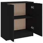 vidaXL Buffet Noir 60x30x70 cm Bois d'ingénierie