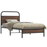 vidaXL Cadre de lit sans matelas 100x200 cm chêne marron