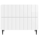 vidaXL Cabinet de chevet Blanc brillant 62 x 34 5 x 49 5 cm