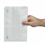 Sacs snack chaud en papier glassine compostable avec fenêtre natrueflex - lot de 1000 - vegware -  -  x100x250mm