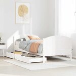 vidaXL Cadre de lit sans matelas blanc 90x190 cm bois de pin massif