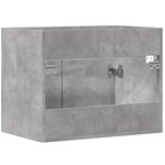 vidaXL Armoire d'évier Gris béton 60x38 5x46 cm Aggloméré