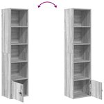 vidaXL Bibliothèque sonoma gris 31x24x127 cm bois d'ingénierie