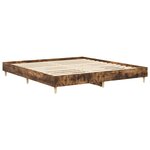 vidaXL Cadre de lit sans matelas chêne fumé 160x200 cm bois ingénierie