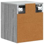 vidaXL Cabinet de chevet mural 2 Pièces Sonoma gris 33 x 34 5 x 40 cm